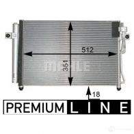 Радиатор кондиционера MAHLE ORIGINAL 1437588147 AC 395 000P 8B8R CY - Изображение 2