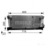 Радиатор кондиционера MAHLE ORIGINAL AC 214 000S 1437588149 2ZDA Y5