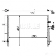 Радиатор кондиционера MAHLE ORIGINAL Ford Mondeo 4 (CA2, BA7) Седан 2.0 EcoBoost 240 л.с. 2010 – 2014 AC 500 000P 62L JW