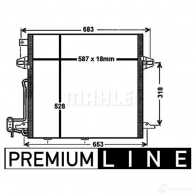 Радиатор кондиционера MAHLE ORIGINAL AC 756 000P 1437584325 PR BY50 - Изображение 2