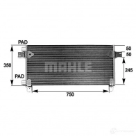 Радиатор кондиционера MAHLE ORIGINAL 46C 7C 1437581958 AC 282 000P