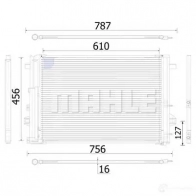 Радиатор кондиционера MAHLE ORIGINAL X7 C095K AC 933 000S 1437582230 - Изображение 2