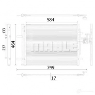 Радиатор кондиционера MAHLE ORIGINAL ZK2 P4OV 1437587932 AC 934 000S - Изображение 2