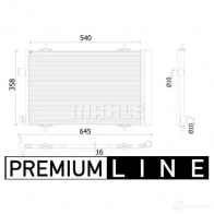 Радиатор кондиционера MAHLE ORIGINAL AC 938 000P 49D5V L 1437587617 - Изображение 2