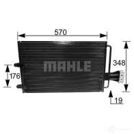 Радиатор кондиционера MAHLE ORIGINAL 1 V45AZ AC 151 000S Citroen Xantia 1 (X1, X2) Хэтчбек 3.0 i 24V 190 л.с. 1997 – 2003