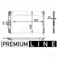 Радиатор кондиционера MAHLE ORIGINAL YWM5 Q2P AC 153 000P 1437584751 - Изображение 2