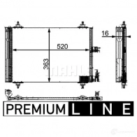 Радиатор кондиционера MAHLE ORIGINAL AC 323 000P 1437582251 N0 GKR - Изображение 2