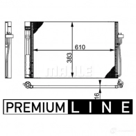 Радиатор кондиционера MAHLE ORIGINAL 1437582225 AC 345 000P UDT 1F9L - Изображение 2