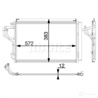 Радиатор кондиционера MAHLE ORIGINAL MS 6GX AC 55 000P Hyundai i30 (GD) 2 Хэтчбек 1.6 131 л.с. 2016 – 2024