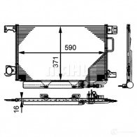 Радиатор кондиционера MAHLE ORIGINAL 9G9 YM 1437581496 AC 662 000P