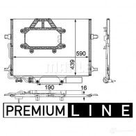 Радиатор кондиционера MAHLE ORIGINAL 1437582231 AC 453 000P Q9 QRI - Изображение 2