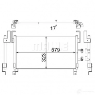 Радиатор кондиционера MAHLE ORIGINAL AC 492 000S R 9ZSTZ 1437584384