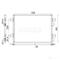 Радиатор кондиционера MAHLE ORIGINAL A CVK7JQ AC 691 000S 1437584386