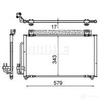 Радиатор кондиционера MAHLE ORIGINAL AC 647 000S 1437584390 4 CXSR