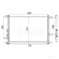 Радиатор кондиционера MAHLE ORIGINAL AC 804 000S 1437585007 21UH NU