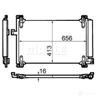 Радиатор кондиционера MAHLE ORIGINAL AC 504 000P L AA3G 1437585012