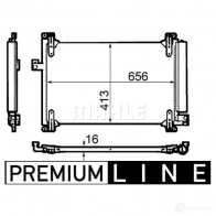 Радиатор кондиционера MAHLE ORIGINAL AC 504 000P L AA3G 1437585012 - Изображение 2