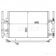 Радиатор кондиционера MAHLE ORIGINAL AC 525 000S 8TF7U SM 1437581026 - Изображение 2