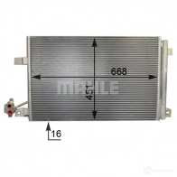 Радиатор кондиционера MAHLE ORIGINAL AC 774 000S 1437582242 2ZTHM8 Z - Изображение 3