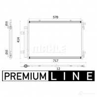 Радиатор кондиционера MAHLE ORIGINAL AC 898 000P 99NAB JE 1437584617 - Изображение 2