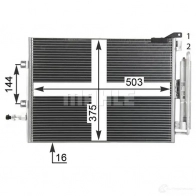 Радиатор кондиционера MAHLE ORIGINAL AC 721 000P M 2T9E 1437584619 - Изображение 4