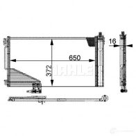 Радиатор кондиционера MAHLE ORIGINAL 8Z KPQ 1437584620 AC 347 000P