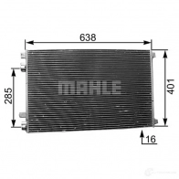 Радиатор кондиционера MAHLE ORIGINAL 1437577477 BPD J46 AC 360 001S