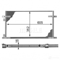 Радиатор кондиционера MAHLE ORIGINAL AC 278 000S 1437577504 YPB SK