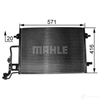 Радиатор кондиционера MAHLE ORIGINAL 1437588190 8PZU 6J AC 300 001S