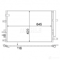 Радиатор кондиционера MAHLE ORIGINAL XC W27L8 1437577987 AC 693 000S