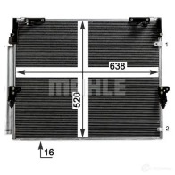 Радиатор кондиционера MAHLE ORIGINAL 1437581424 AC 840 000P 6ZO 9HPU - Изображение 4