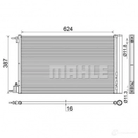Радиатор кондиционера MAHLE ORIGINAL AC 552 000S 7UEZC QE 1437580984 - Изображение 13