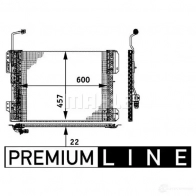 Радиатор кондиционера MAHLE ORIGINAL I O3I52 AC 671 000P 1437581500 - Изображение 2