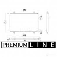 Радиатор кондиционера MAHLE ORIGINAL 1437581846 AC 922 000P S AT2S - Изображение 2