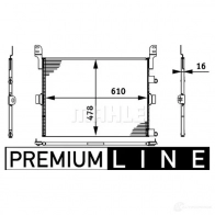 Радиатор кондиционера MAHLE ORIGINAL 1437581780 AC 673 000P N IH2P - Изображение 2
