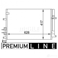 Радиатор кондиционера MAHLE ORIGINAL 1437582188 U5 QQ4G AC 696 000P - Изображение 2