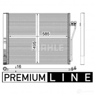 Радиатор кондиционера MAHLE ORIGINAL 1437582190 0UN3 PI AC 568 000P - Изображение 2