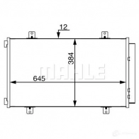 Радиатор кондиционера MAHLE ORIGINAL 1437584654 EBY C1C AC 70 000S