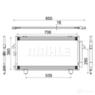 Радиатор кондиционера MAHLE ORIGINAL AC 796 000S 1437578678 G8 4FQRE - Изображение 5