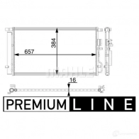 Радиатор кондиционера MAHLE ORIGINAL 1437581972 V YVR5CK AC 64 000P - Изображение 2