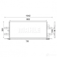 Радиатор кондиционера MAHLE ORIGINAL 1437584364 3 R0ZWB AC 854 000S - Изображение 5