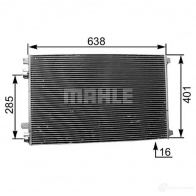 Радиатор кондиционера MAHLE ORIGINAL 1437580551 JTC8 A AC 360 000P