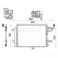 Радиатор кондиционера MAHLE ORIGINAL 5E9Q8 F AC 509 000S 1437579884 - Изображение 12