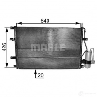 Радиатор кондиционера MAHLE ORIGINAL AC227000S WOTN Z Volvo S80 1 (184) Седан 2.4 Bifuel (CNG) 140 л.с. 2001 – 2006