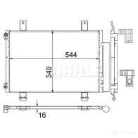 Радиатор кондиционера MAHLE ORIGINAL AC 456 000S S 1OR5EK 1437580604