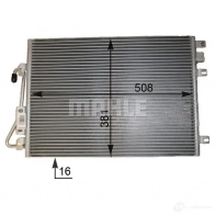 Радиатор кондиционера MAHLE ORIGINAL ETEF 1 AC 802 000P 1437584408 - Изображение 2