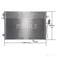 Радиатор кондиционера MAHLE ORIGINAL AC 47 000S 1437584405 NPO 89 - Изображение 8