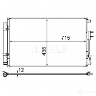 Радиатор кондиционера MAHLE ORIGINAL 1437584355 HCQ J1VV AC 868 000S