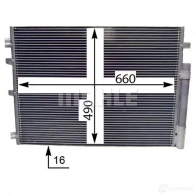 Радиатор кондиционера MAHLE ORIGINAL E T54U AC 773 000S 1437584039 - Изображение 4