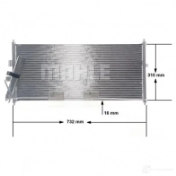 Радиатор кондиционера MAHLE ORIGINAL AC 406 000S 2 JLUFBX 1437584727 - Изображение 8